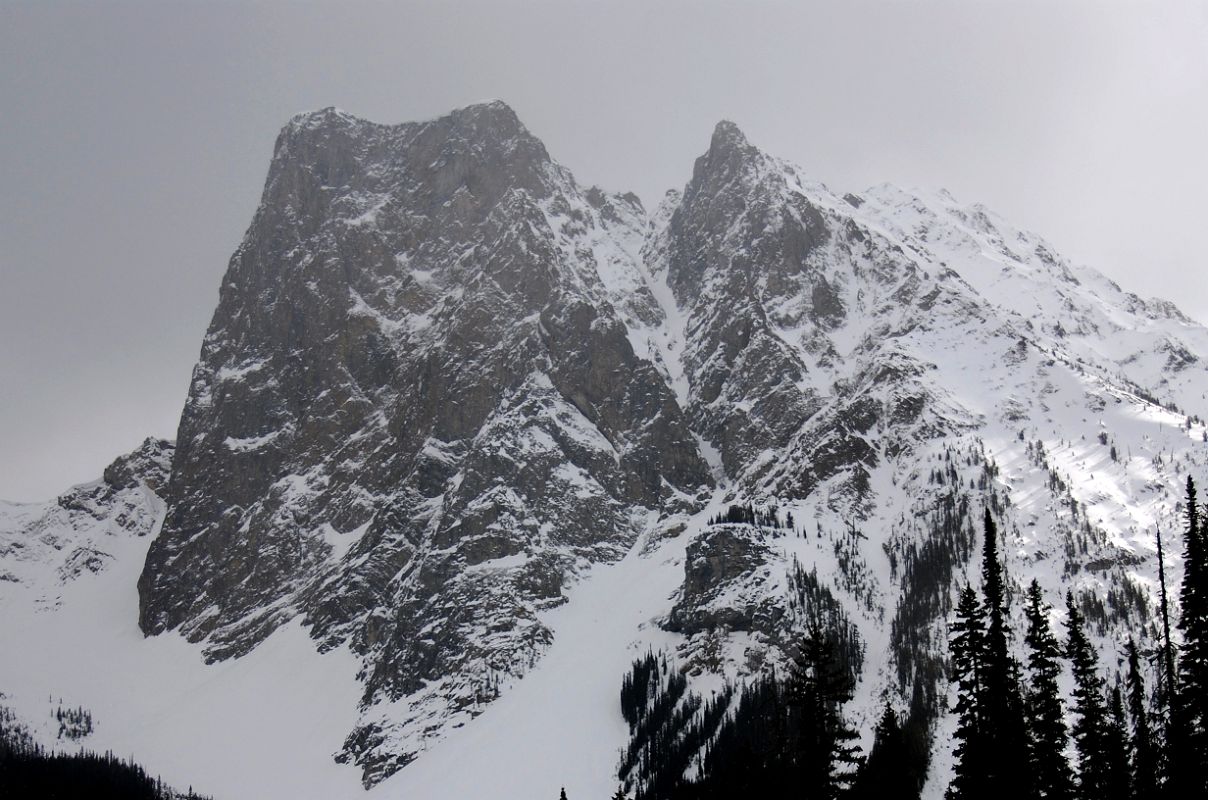 40 Mount Burgess From Emerald Lake Lodge In Yoho In Winter